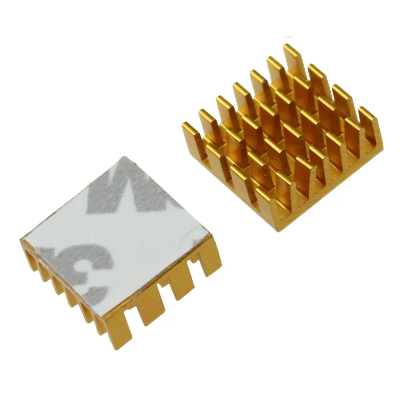 100Pcs 14x14x6mm Golden Broken groove Aluminum Heat Sink Radiator Heatsink for CPU GPU Electronic Chipset heat dissipation | Компьютеры и