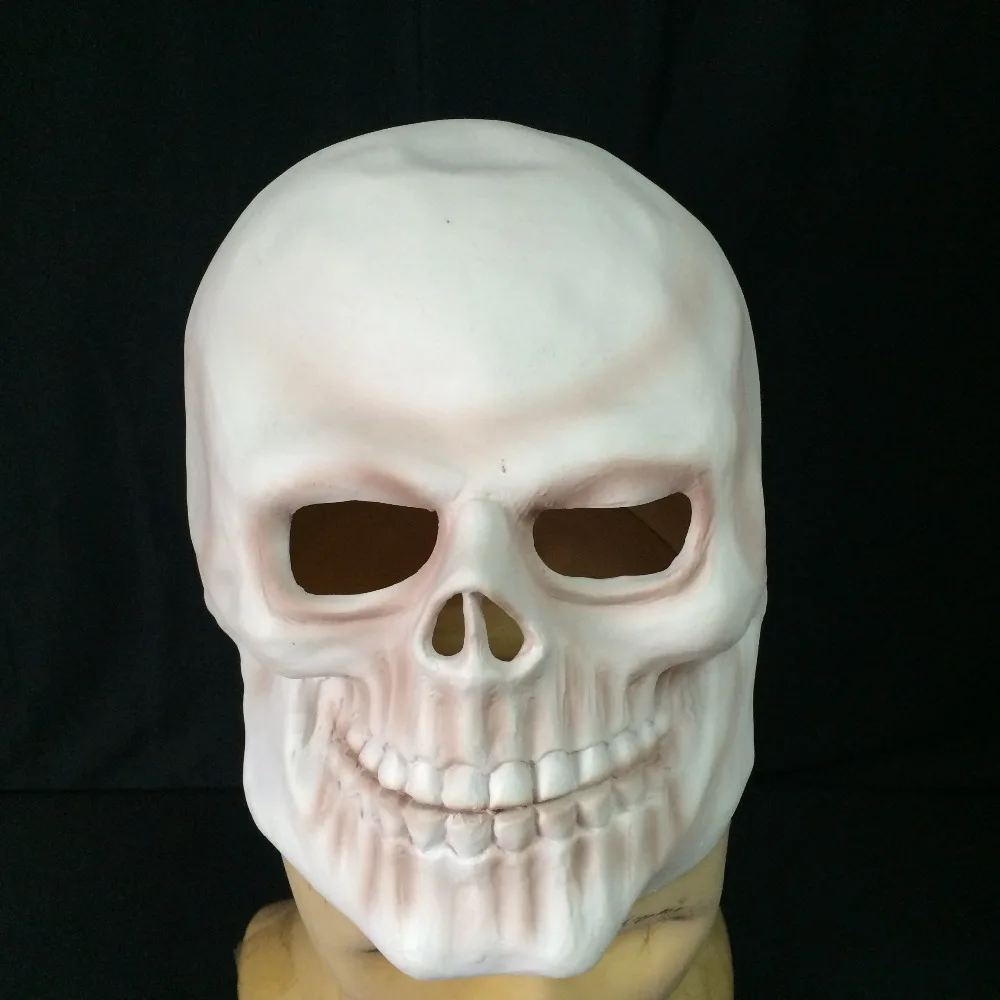 White Skeleton Хэллоуин ужас сжигание скелет головы маска реалистичный латекс череп маска для взрослых Вечерние Маски фестиваль Косплей Костюм - Цвет: White Skeleton