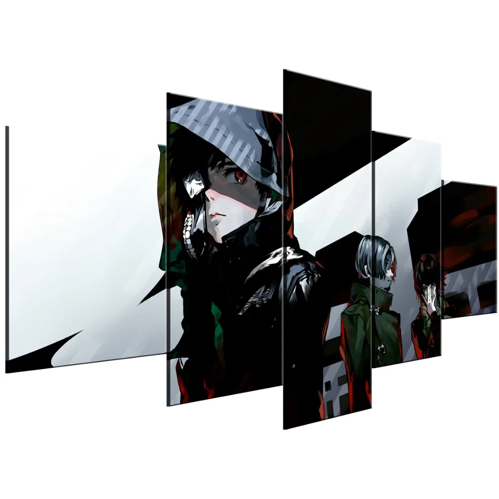 Горячая Распродажа 5 шт. HD Печать Токийский Гуль аниме Куадрос декор картины на