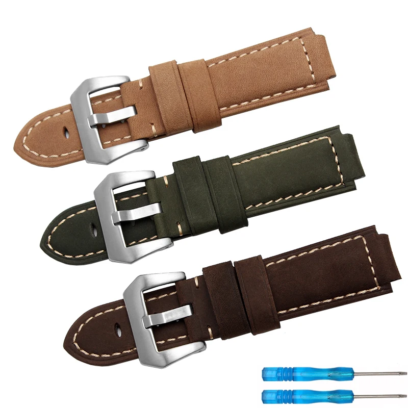 Ремешок ручной работы из натуральной кожи для мужчин и женщин толстый браслет с