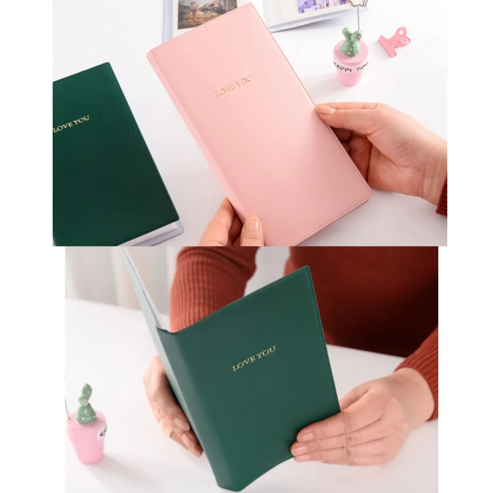 84 кармана длинный Красочный мини фотоальбом LOVE You книга чехол для хранения
