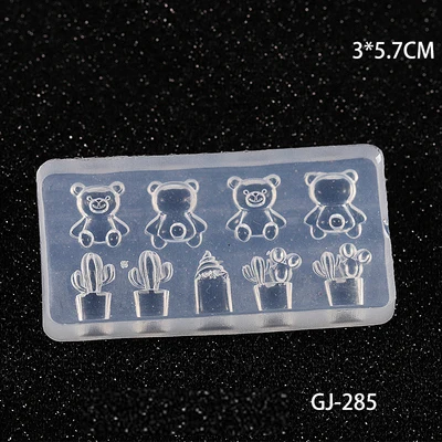 285 1 шт кактус 3D акриловые формы для украшения ногтей DIY Дизайн Бант силиконовые шаблоны для дизайна ногтей формы для ногтей - Цвет: 285
