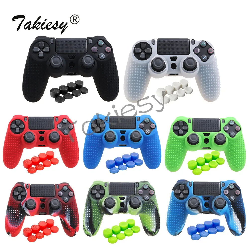 Takiesy 9 в 1 для Dualshock 4 PS4 Slim Pro контроллер шипованных кожи Премиум Защитная мягкие