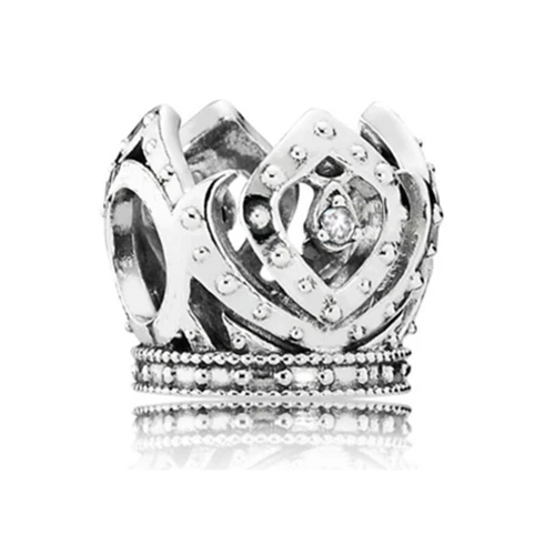European Charms Beads Enamel Crown Tree Dolphin Bear Mickey Hearts Crystal Fit Brand Bangles for Women Handmade | Украшения и