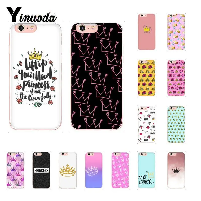 Yinuoda Принцесса Корона пончики ТПУ мягкий чехол для телефона iPhone X XS MAX 6 6s 7 7plus 8 8Plus 5