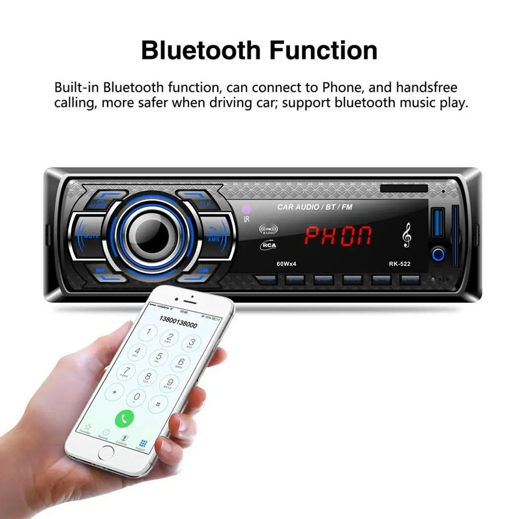 Bluetooth машина для автомобильных карт U диск автомобиля 12В 500 г MP3 независимый аудио