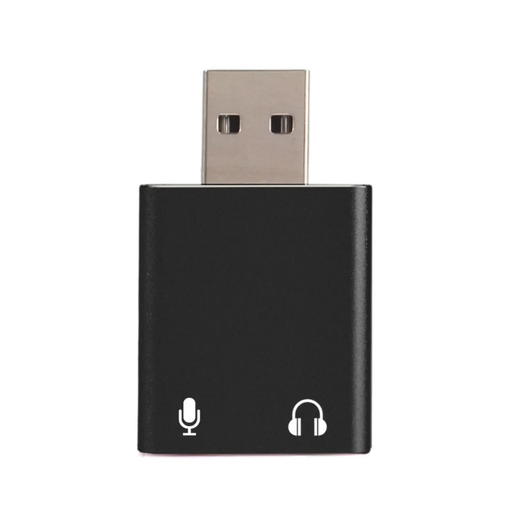 Мини USB Звуковая карта Внешний адаптер 3D стерео разъем 3 5 мм наушники микрофон для