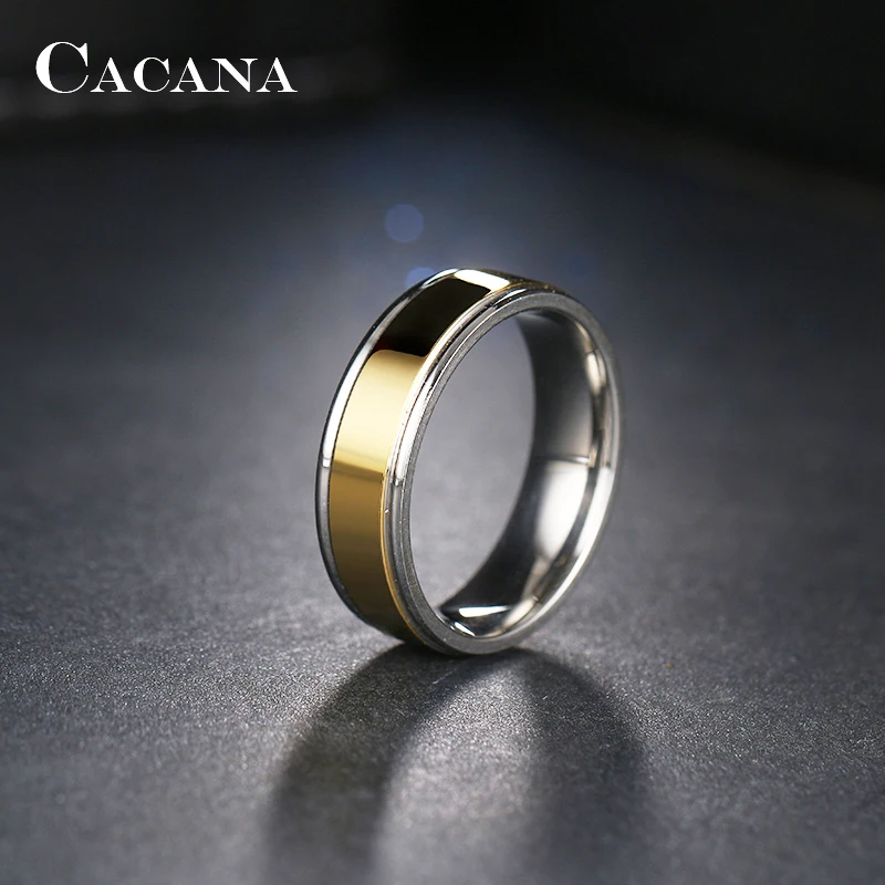 Кольца CACANA из нержавеющей стали для женщин Трендовое кольцо свадьбы