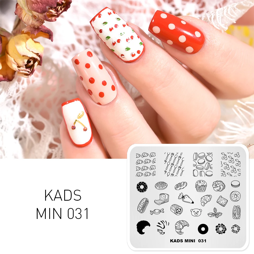 Шаблоны KADS для дизайна ногтей мин 031 послеобеденный чай изображение маникюрный