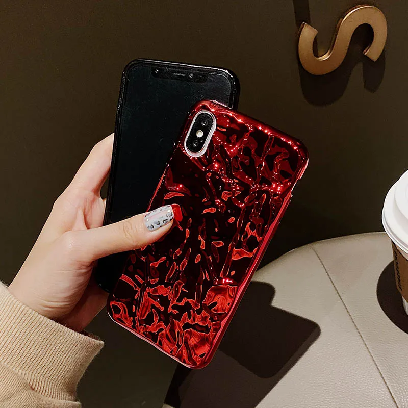 3D чехол для телефона из оловянной фольги iPhone 6 S 7 8 Plus Металлический Золотой