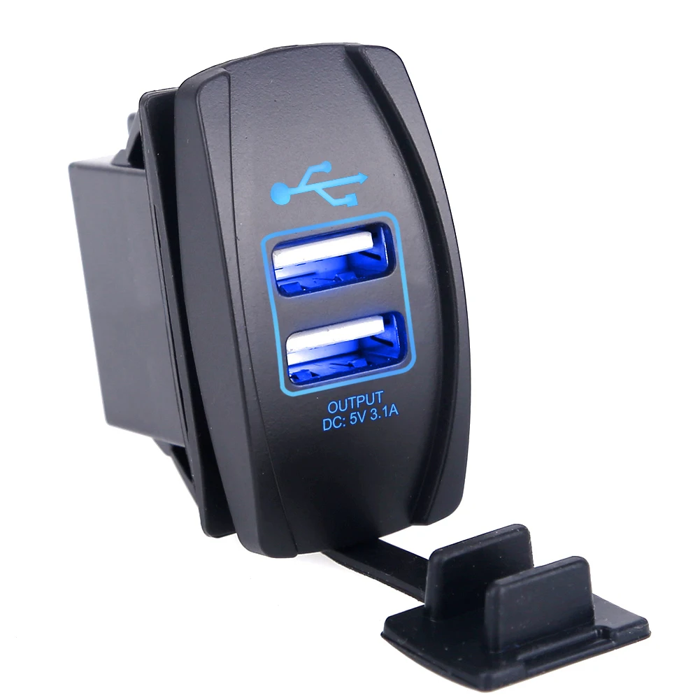 blue Универсальное автомобильное зарядное устройство с двумя usb-портами, адаптер питания 5 в 3,1 А, 2 usb-разъема, автомобильное зарядное устройство для iPhone, Ipad, samsung, Honda, Toyota, автомобильное зарядное устройство - Название цвета: blue