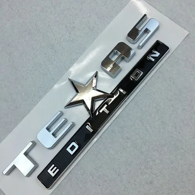 chrome black 1х 3D ABS новая эмблема «Texas Edition» на заднее отделение кузова автомобиля Авто Наклейка Серебряная эмблема «Texas Edition» значок автомобиля боковое крыло авто эмблема автомобиля - Название цвета: chrome black