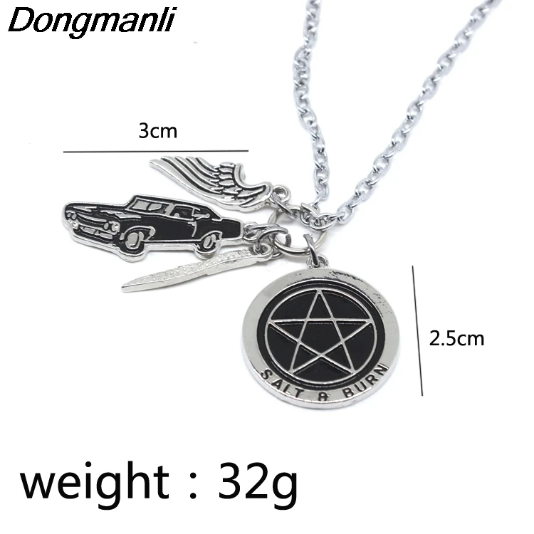 P2892 Dongmanli Supernatural ТВ серии автомобиль пятиконечная звезда знак металлический Шарм кулон ожерелье DIY ювелирные изделия