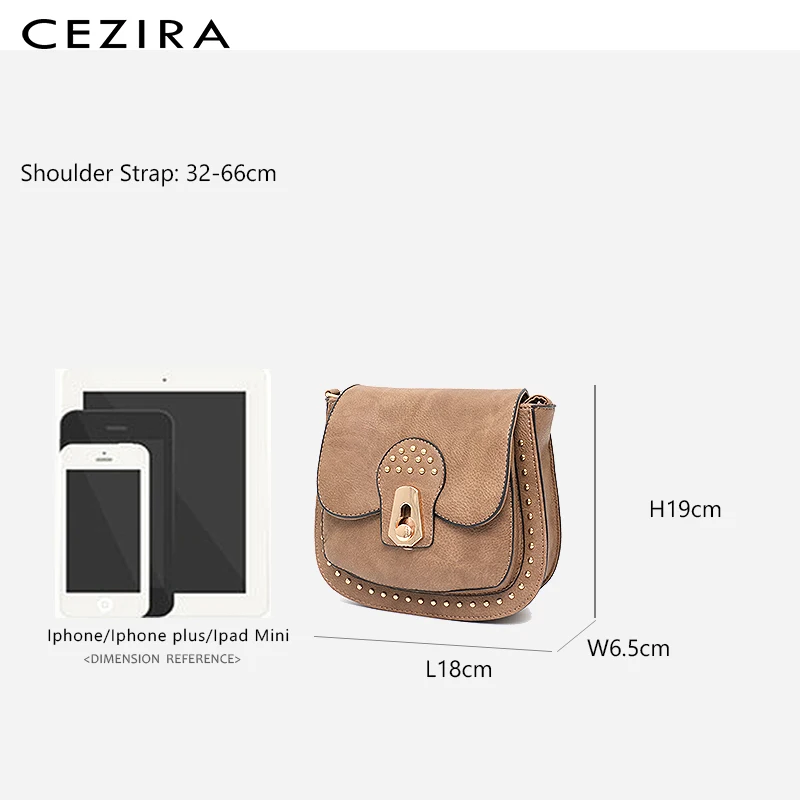 Сумка-мессенджер CEZIRA маленькая модная твердая для девушек из кожи вегана с