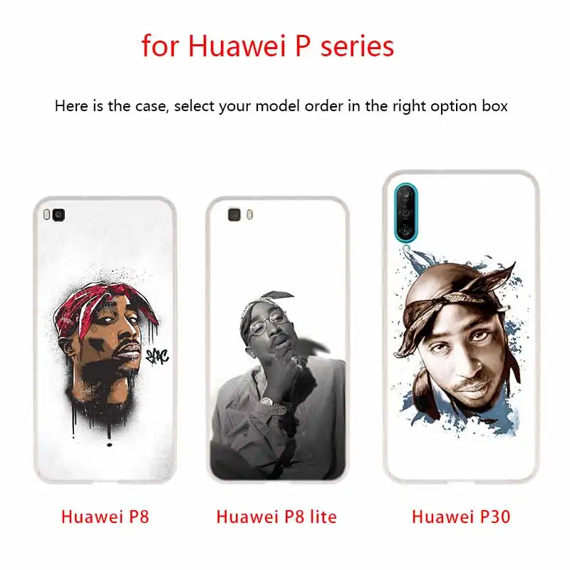 Мягкий чехол для Huawei P40 P30 P20 Pro P10 Lite e Plus P Samrt Z 2020 2019 2Pac Tupac Amaru Shakur|Бамперы| |