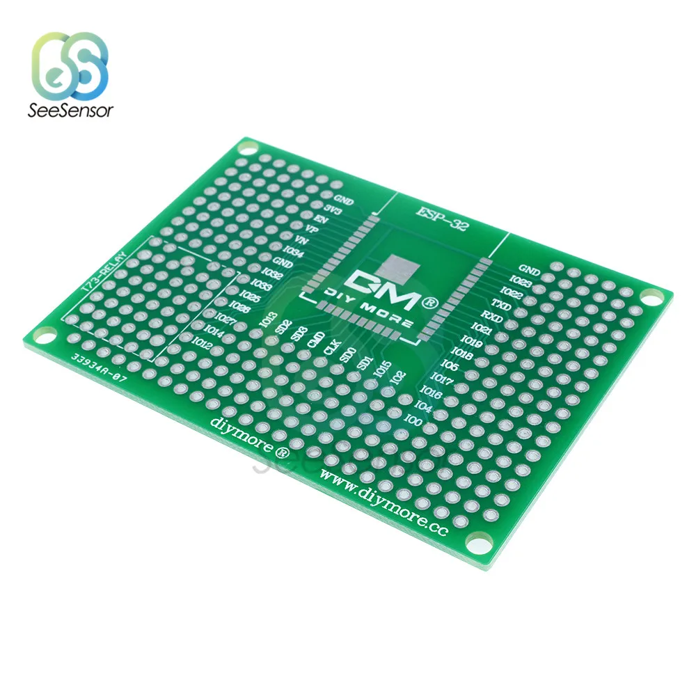 Двухсторонняя Прототипная печатная плата 1 шт. 5x7 см 7x9 макетная для Arduino Relay ESP8266 Wi