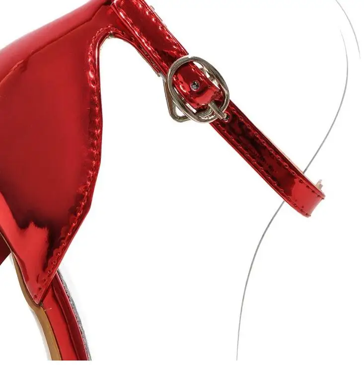 Женские босоножки с открытым носком на высоком каблуке ремешком и двойной