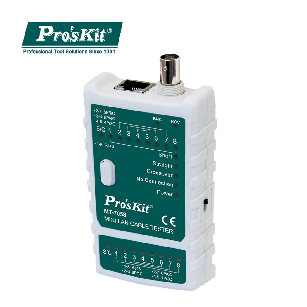 Многофункциональный сетевой тестер Pro'sKit мини кабелей BNC беспроводной