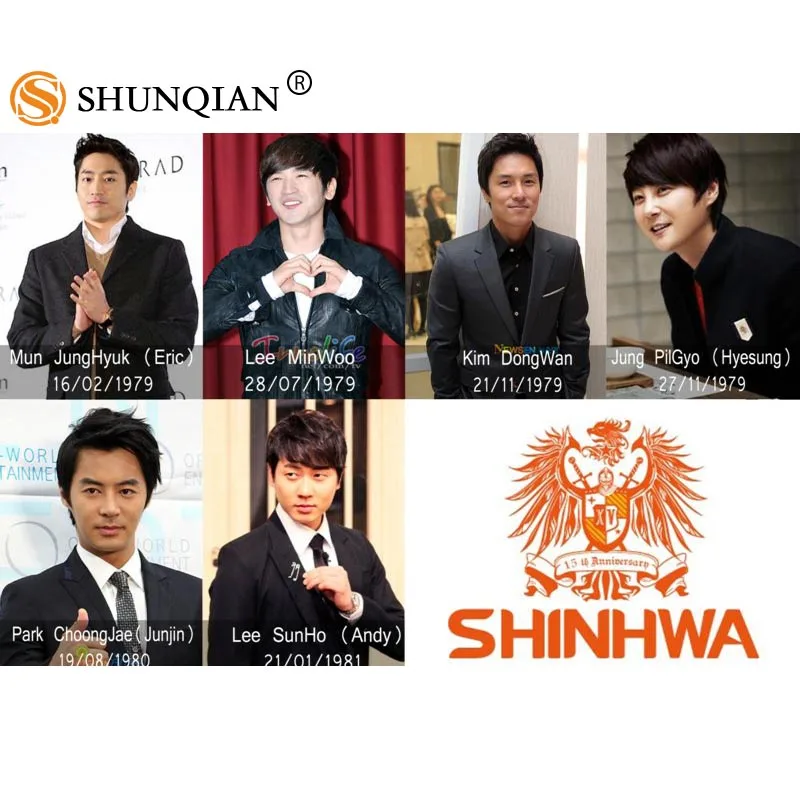 Новое поступление KPOP Shinhwa Пользовательские печати шелковой атласной тканевый
