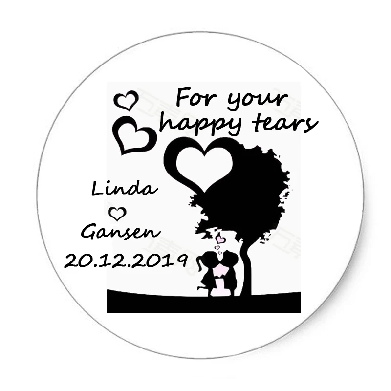 100 Pieces 2.8-7CM Custom Personalized Wedding Stickers Invitations Candy Favors Gift Boxes Labels Birthday Logo Photo