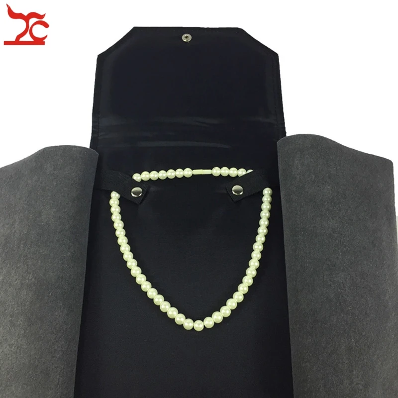 Pаспродажа 5 шт./лот чехол для хранения подвесных цепей кожзам груша органайзер для ювелирных изделий ожерелье дисплей дорожная сумка жемчужная папка ...