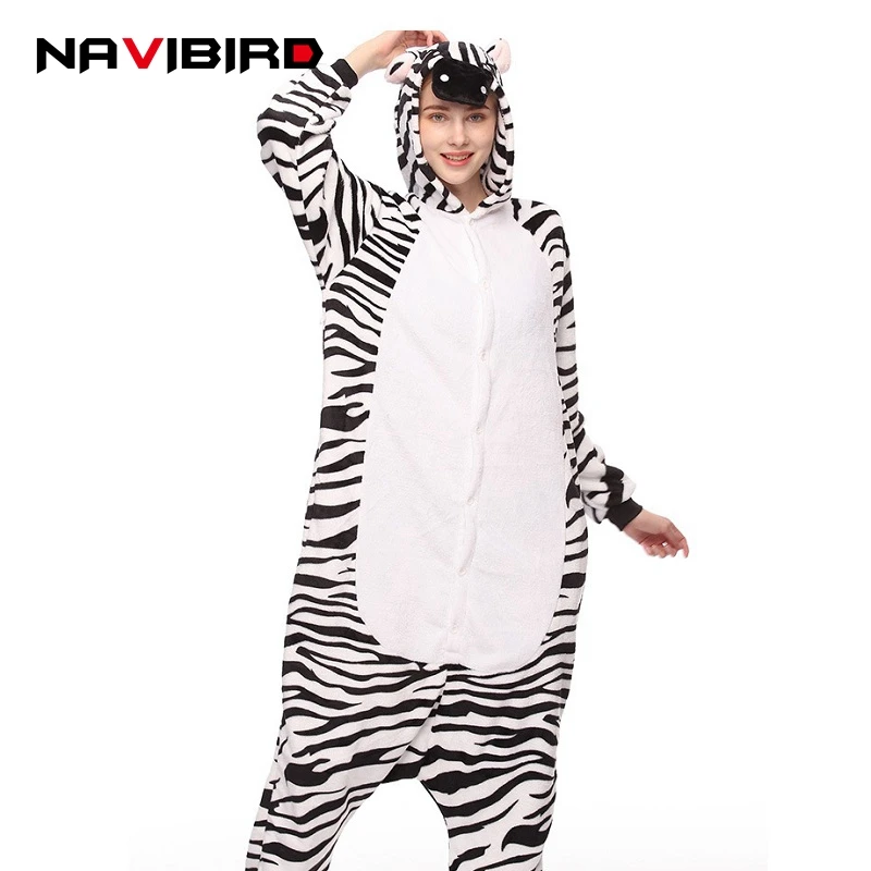 Детские фантазии кигуруми Зебра Onesie мальчик девочка фланель животных Хэллоуин