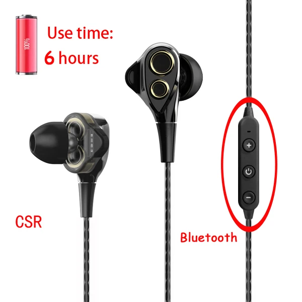 black CBAOOO DT100 Bluetooth наушники беспроводные наушники спортивные Bluetooth гарнитура с микрофоном бас стерео наушники шумоподавление наушник - Цвет: black