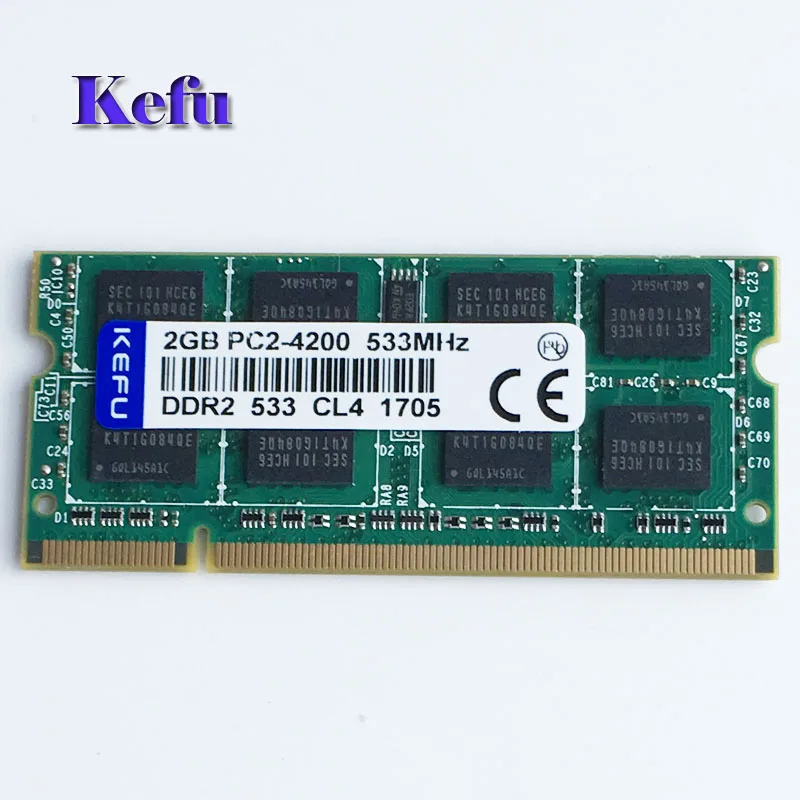 2 Гб PC2 4200 DDR2 533 МГц ноутбук карта оперативной памяти ОЗУ для ноутбука non ecc (без