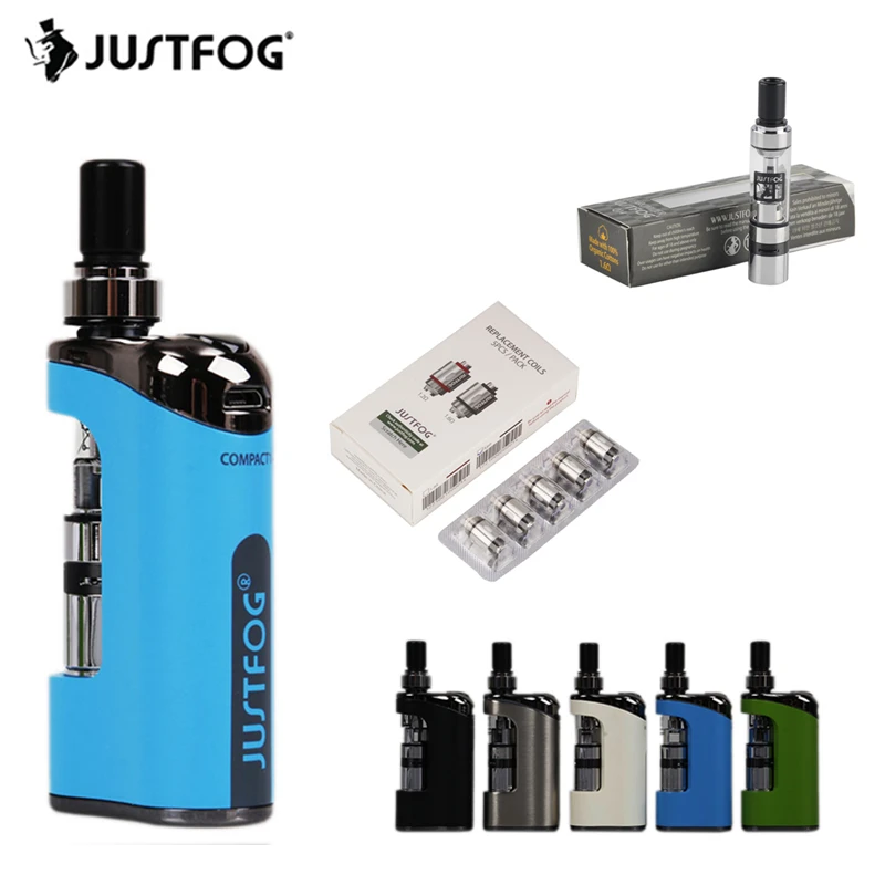 JUSTFOG Compact 14 Vape Kit 1500 мАч батарея 1 8 мл Q14 бак атомайзера 1.6ohm катушка стартер