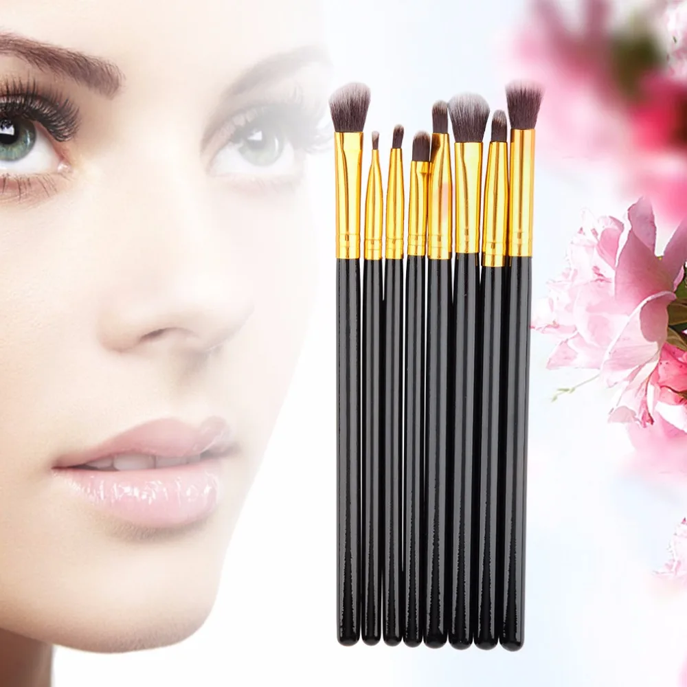 8 шт. Профессиональная Кисть для макияжа смесь теней скошенная глаз копченая