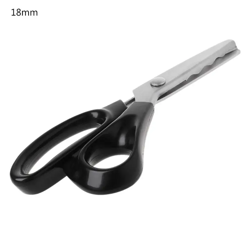 18mm ЗИГЗАГ Швейная резка портновские ножницы Кожа ремесло круг зубы - Цвет: 18mm