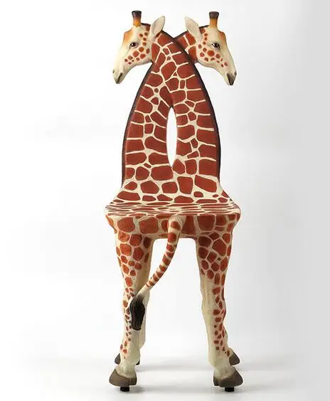 Стул с изображением жирафа для всей семьи уличного сада|garden outdoor|garden stoolgarden animals |