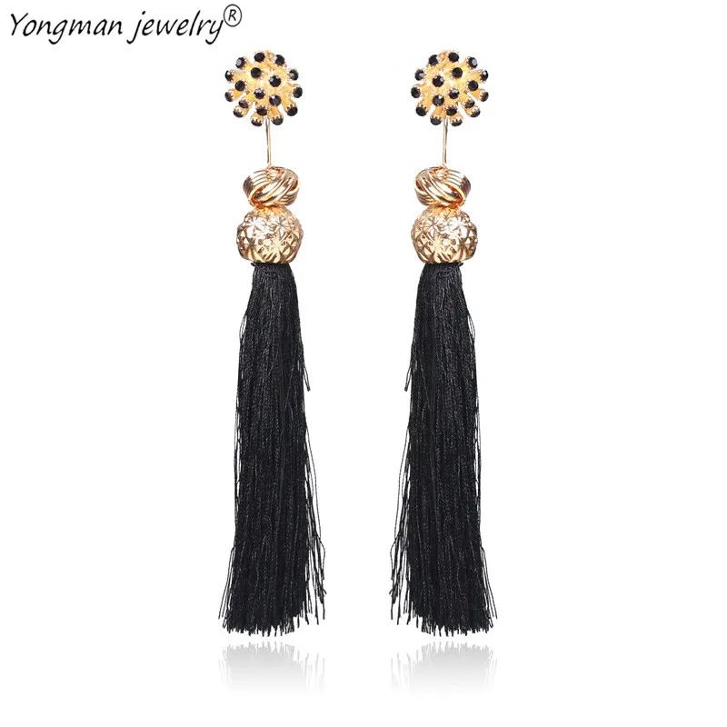 YONGMAN ювелирные изделия 2018 Новая мода кисточкой серьги Boho чешского долго