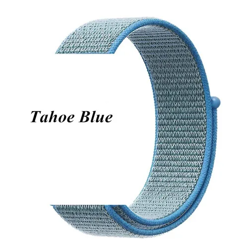 Tahoe blue 20 мм 22 мм нейлоновый ремешок для спортивных часов для samsung Galaxy Watch Active 46 мм 42 мм магнитный браслет для huawei Watch GT браслет - Цвет ремешка: Tahoe blue