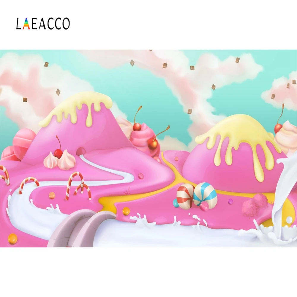 Laeacco девушки в лесу конфеты торт Фон фотографии фоны индивидуальные