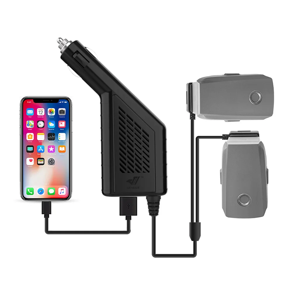 Flight батарея автомобиля зарядное устройство для DJI MAVIC 2 Pro зум Drone с USB порты и