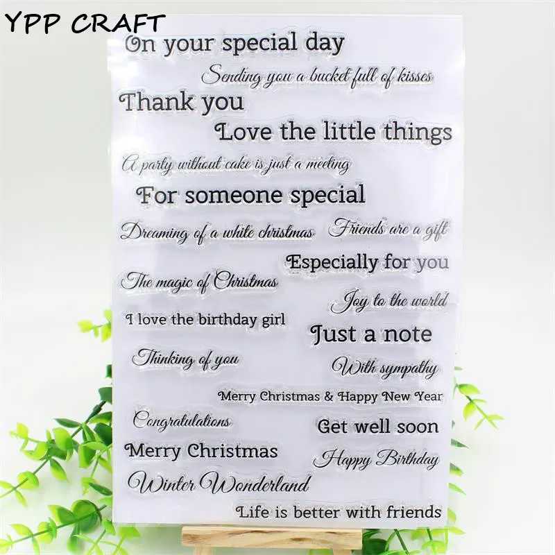 YPP CRAFT специальный день прозрачный силиконовый штамп/уплотнение для DIY