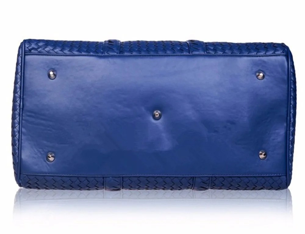 Модные Классические сумка из искусственной кожи ручной тканые мужские и женские