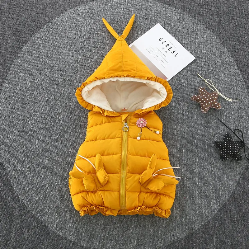 Модный жилет для маленьких девочек одежда Детские наряды жилеты детская