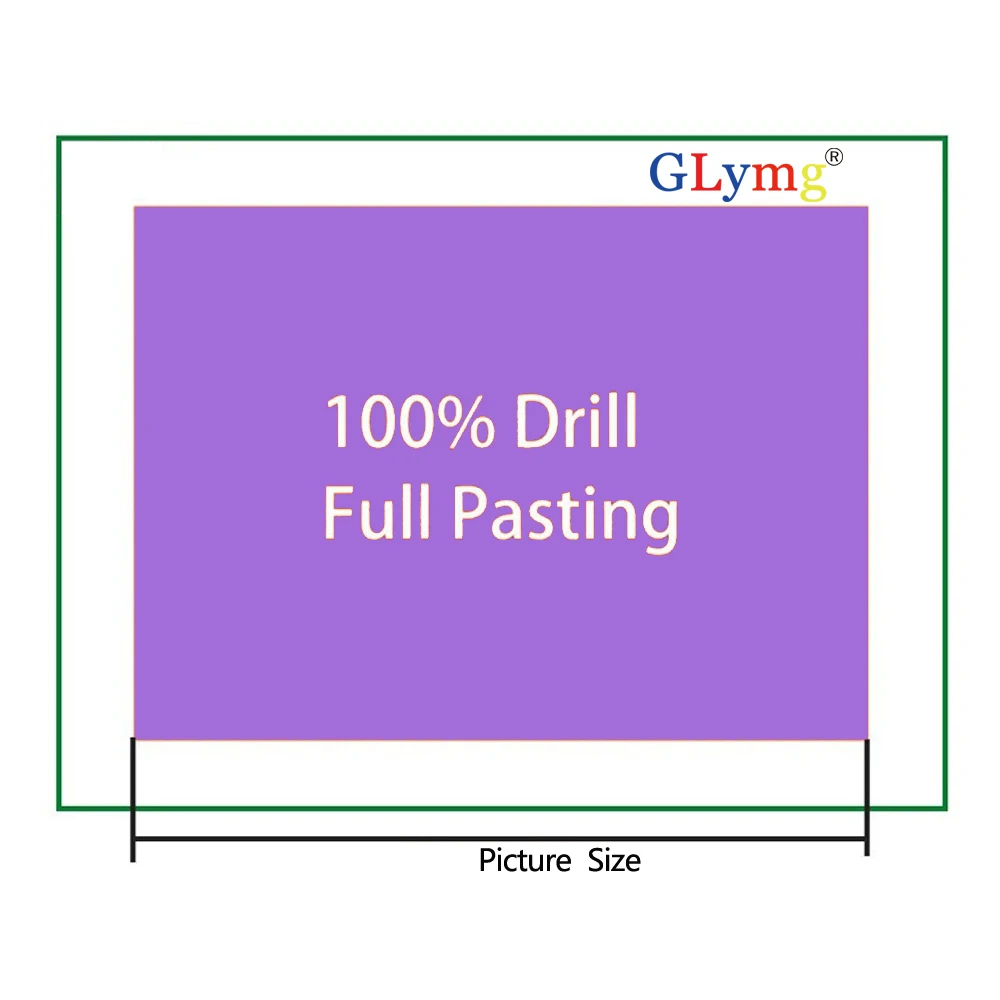 GLymg 5D картина алмазная вышивка DIY ручная работа живопись набор волк акварель