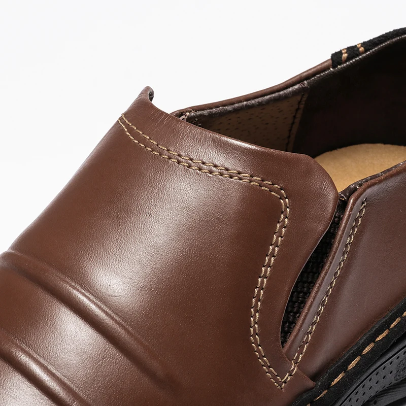 Мужские модельные туфли из кожи с натуральным лицевым покрытием удобные модные