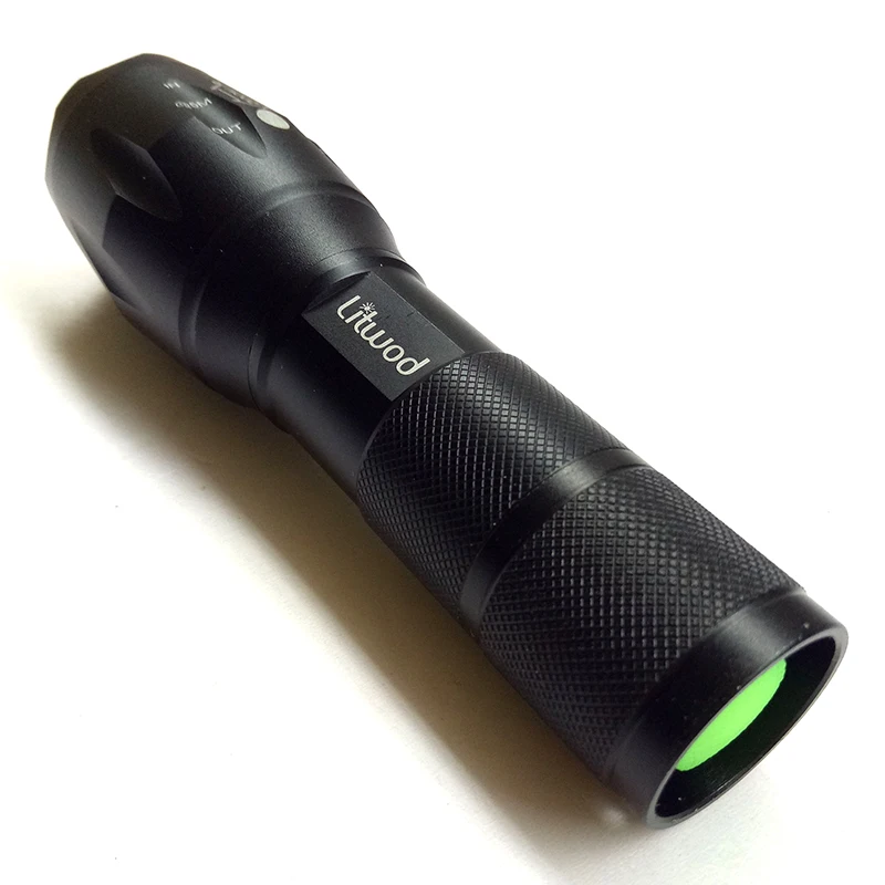 Светодиодный фонарь Litwod Z20 CREE XM-L L2 T6 с масштабируемым фокусом, 5 режимов, переключение мощности на батарею 1*18650 или 3 батарейки AAA