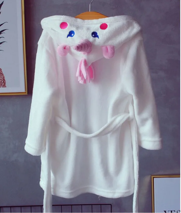 

Bathrobes for Girls Unicorn Nightgown Baby Boys Velvet Robes Towel Kids Cartoon Pajamas Children Unicorn Bath Robe Nightgown