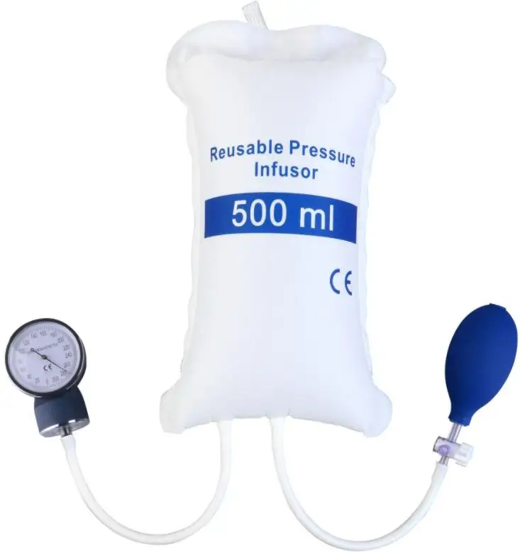 Медицинский инфузионный насос 500 мл с манометром и ручным насосом|medical infusion pump|hand