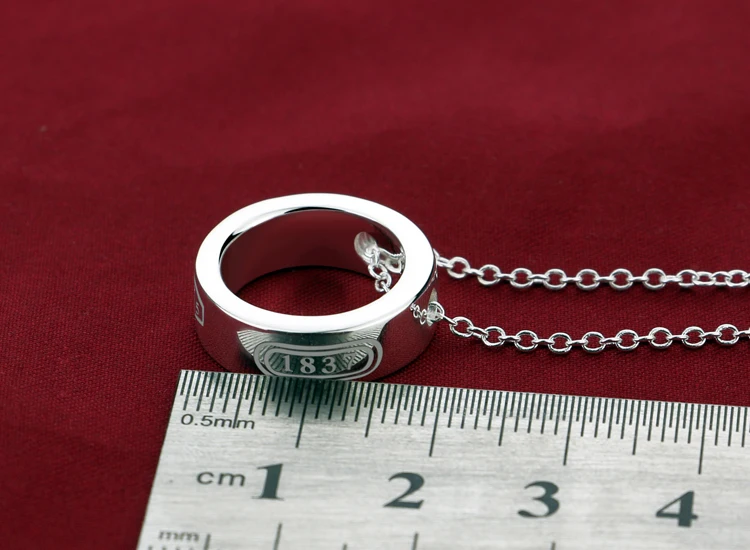 Ожерелья из серебра 925 пробы модные ювелирные изделия Круглые ожерелья мужские и