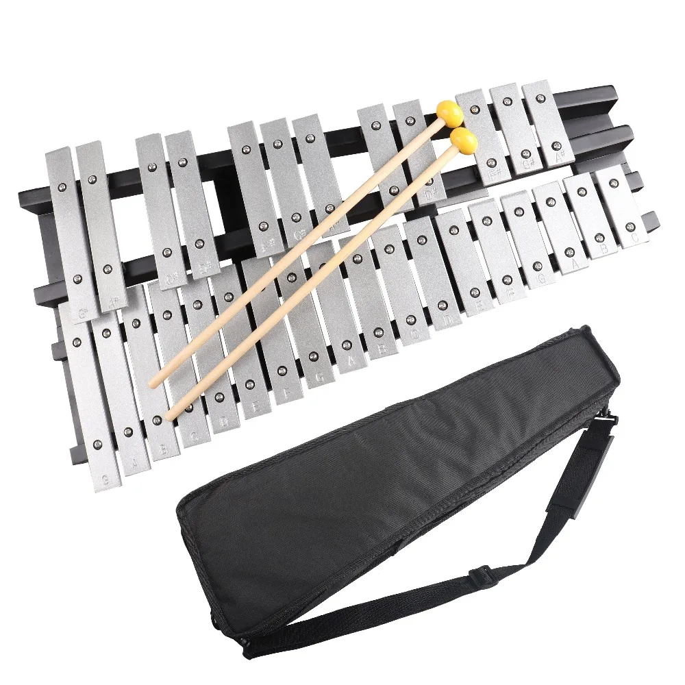 

30 Note Xylophone Piano Foldable Glockenspiel Vibraphone with Carrying Bag Mallets New Music Education Percussion Instrument