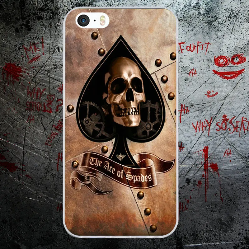 Soft TPU Mobile Phone Accessories Silicon Cases for iPhone 8 7 6 6S Plus X 5 5S SE 5C 4 4S Shell Fashion Pouch Poker Skull Tatoo | Мобильные