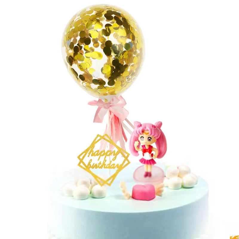 Комплект из 2 предметов 5 дюймов воздушный шар &quotКонфетти&quot торт топпера