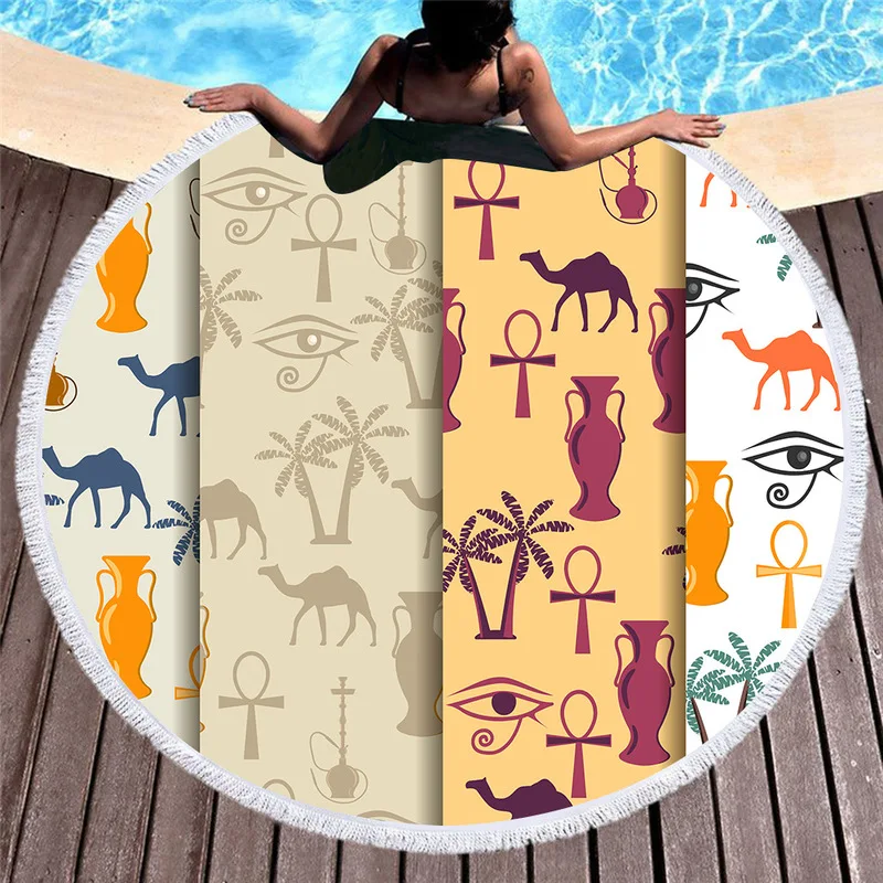 3d печать древних индийских настенных пляжных полотенец геометрический элемент