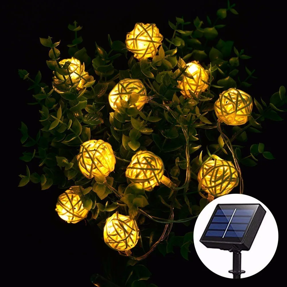 4 светодио дный м 20 LED s солнечные гирлянды шарики светодиодные Солнечные струнные